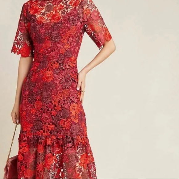 Get Your Anthropologie Eva Franco Brigitte Gobble On In The Stunning Fall Dress - Picture 2 of 2